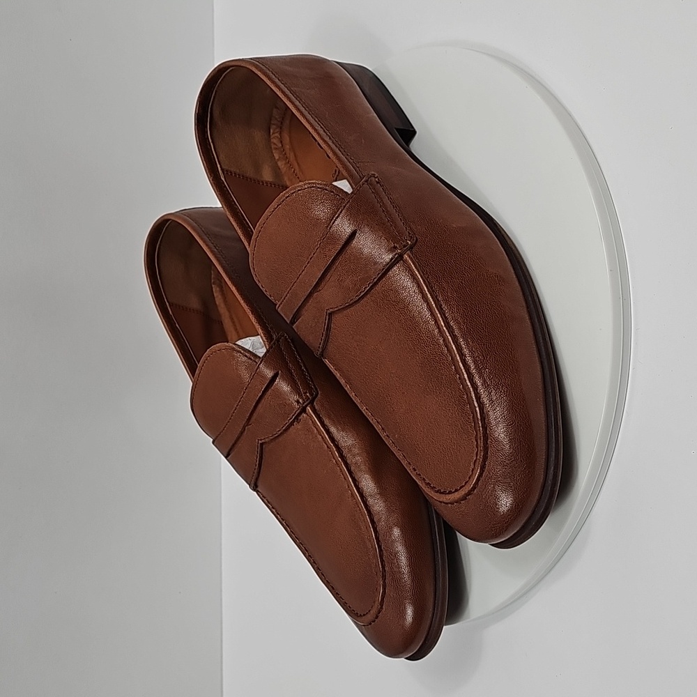 NIB Aldo Men's Manubar Leather Loafer Slip On Size 10.5 D Brown Dress Shoes - Picture 11 of 15